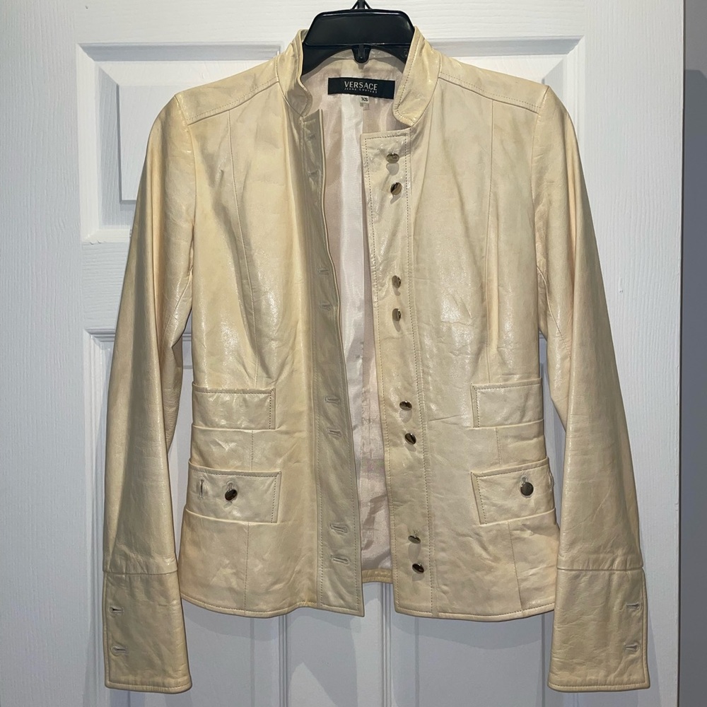 Vintage Versace leather jacket